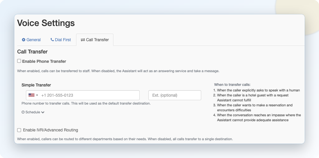 Natural voice AI conversation - not a phone tree or IVR