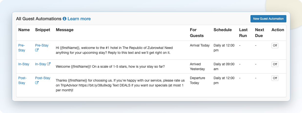 Guest Messaging Solution Automation