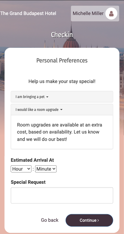 Hotel upselling software