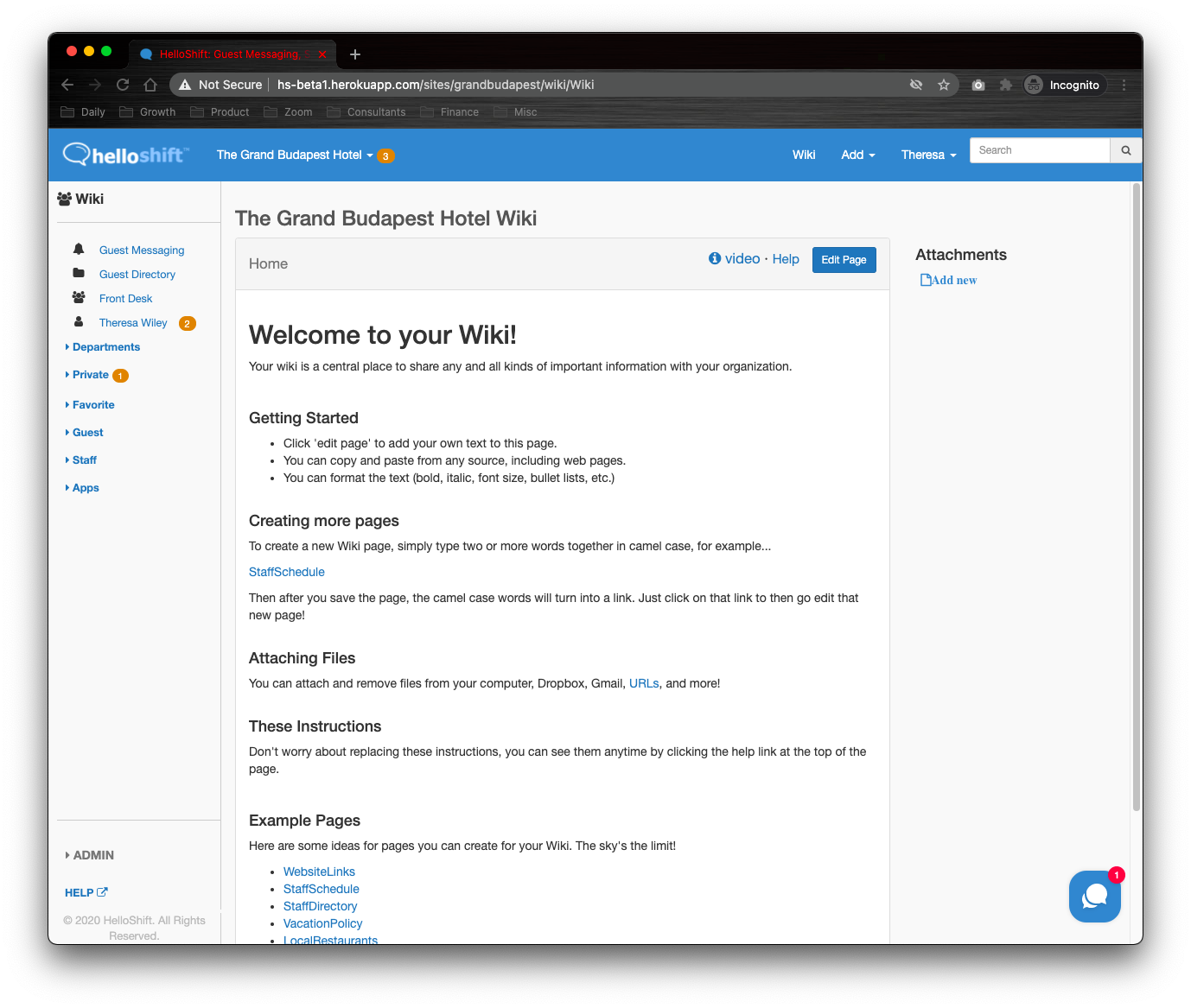 Hotel Knowledge Base