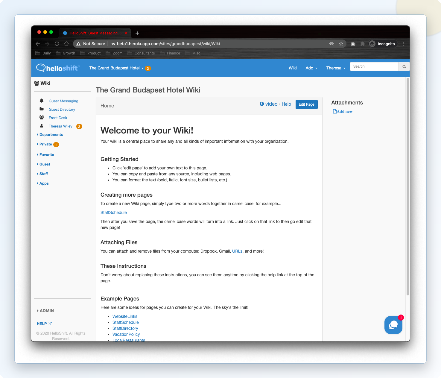 Hotel Knowledge Base