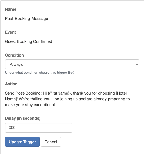 Post Booking Guest Welcome