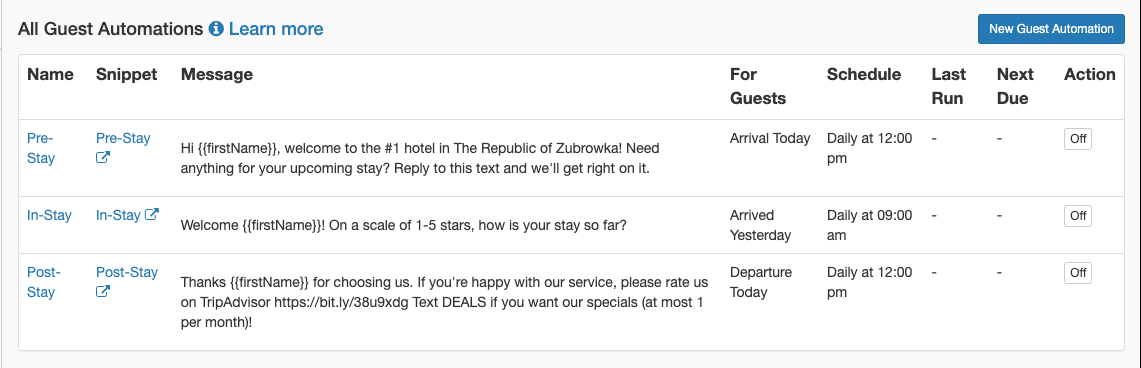 HelloShift Guest Messaging