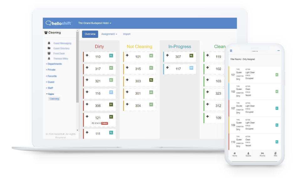 HelloShift Housekeeping Dashboard